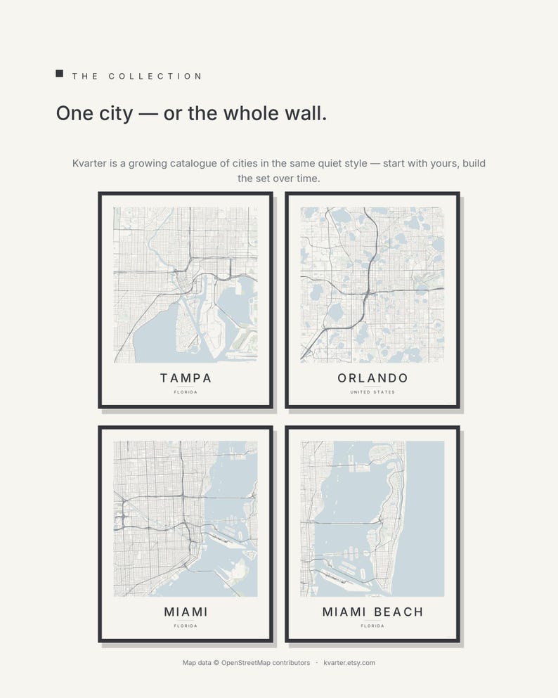 Tampa map wall art — Listing image 07 — gallerywall