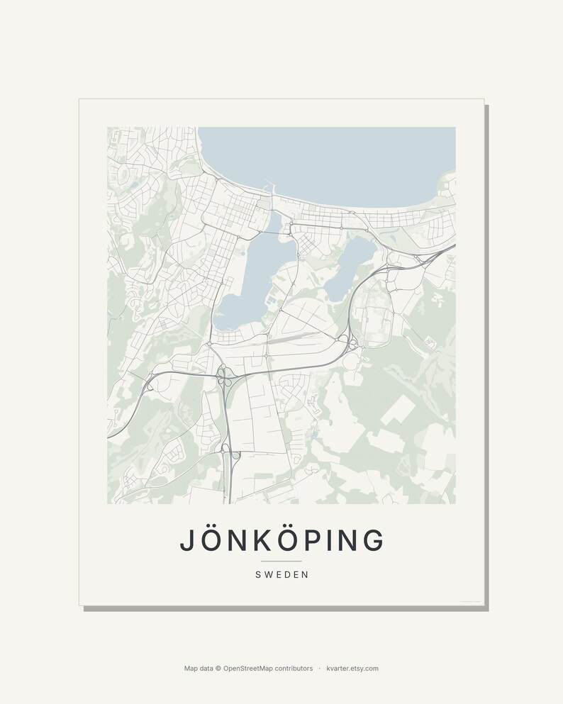 Jönköping map wall art — Listing image 03 — flat