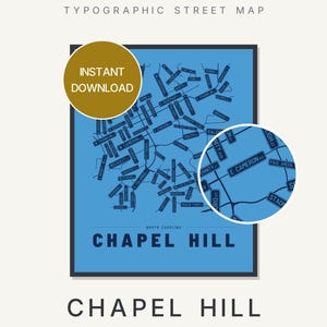 Chapel Hill map wall art — Listing image 01 — hero