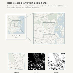 Kalmar map wall art — Listing image 04 — detail
