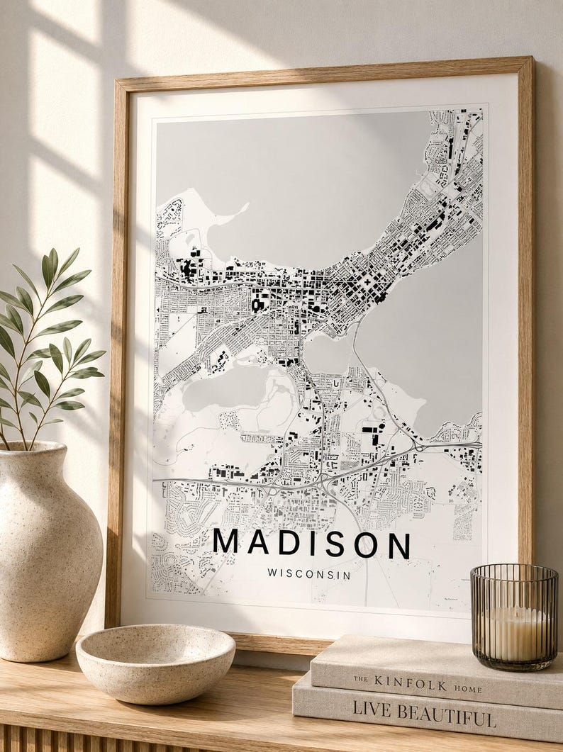 Madison map wall art — Listing image 06 — sizes