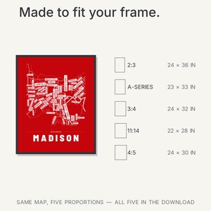 Madison map wall art — Listing image 08 — sizes