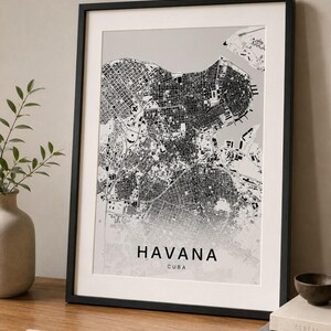 Havana map wall art — Listing image 06 — sizes