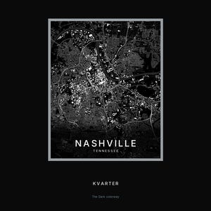 Nashville map wall art — Listing image 08 — hero dark