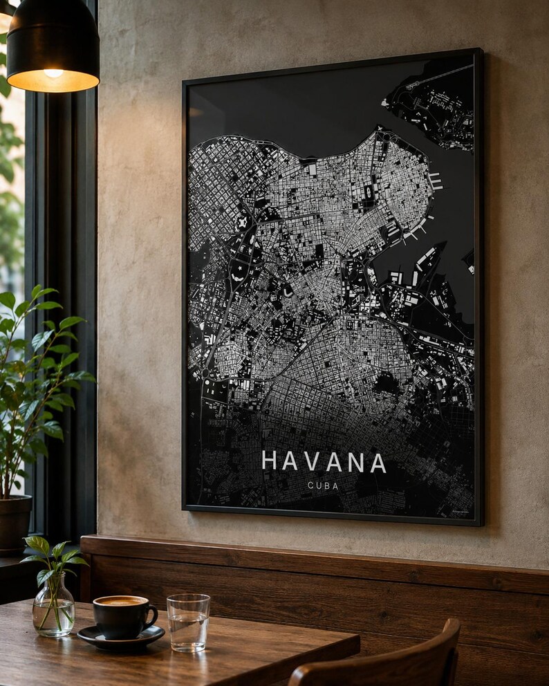 Havana map wall art — Listing image 03 — flat