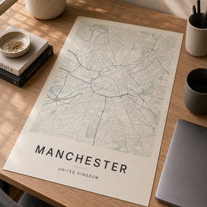 Manchester map wall art — Listing image 03 — flat
