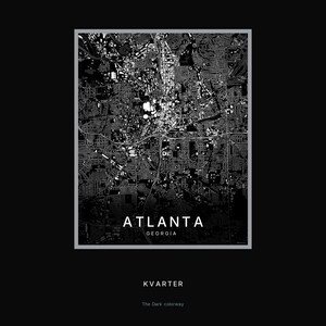 Atlanta map wall art — Listing image 08 — hero dark