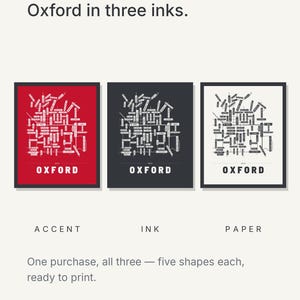 Oxford map wall art — Listing image 05 — colorways