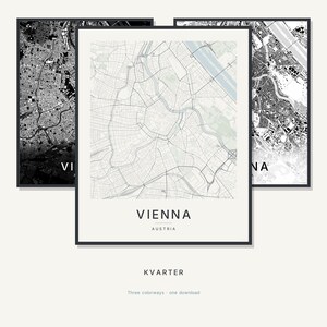 Vienna Map Print, Vienna Poster, Modern Wall Art, Minimalist City Map, Austria Printable, Digital Download, Housewarming Gift