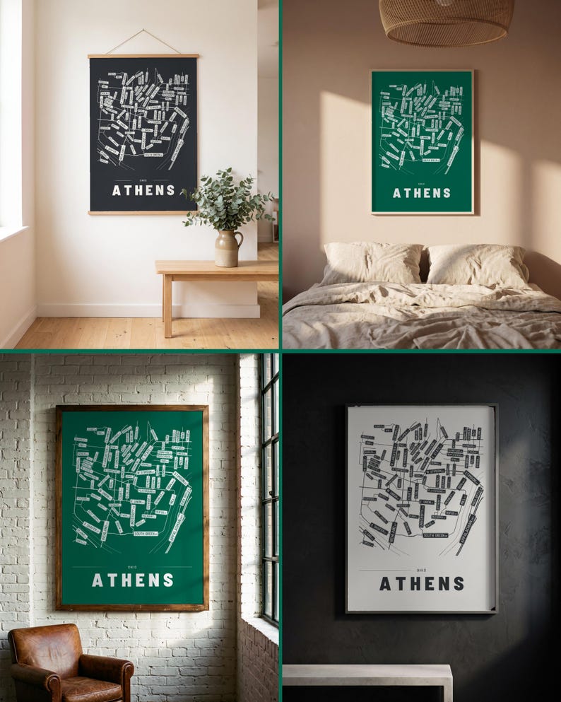 Athens map wall art — Listing image 02 — rooms