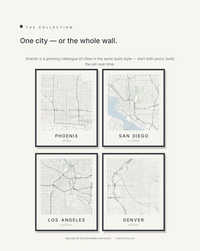 Phoenix map wall art — Listing image 07 — gallerywall
