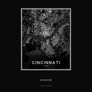 Cincinnati map wall art — Listing image 08 — hero dark