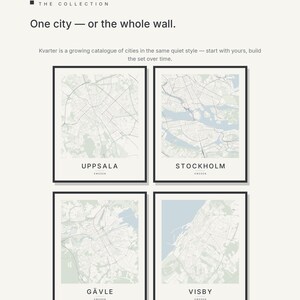 Mapa de Uppsala para imprimir, arte de parede para imprimir, download digital, pôster minimalista do mapa da cidade, decoração escandinava, presente de boas-vindas imagem 7