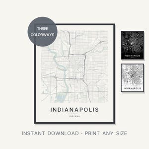 Indianapolis map wall art — Listing image 01 — hero