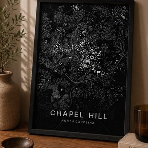 Chapel Hill map wall art — Listing image 08 — hero dark