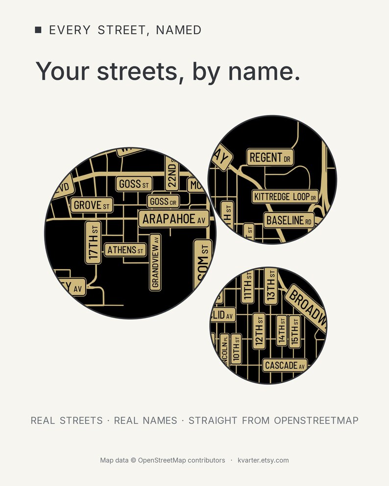Boulder map wall art — Listing image 03 — findstreet