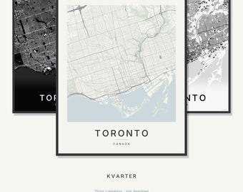 Toronto Map Print, Toronto Poster, Modern Wall Art, Minimalist City Map, Canada Printable, Digital Download, Housewarming Gift