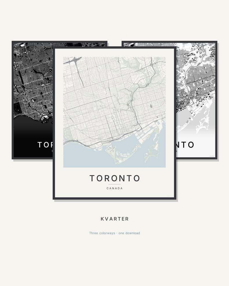 Toronto map wall art — Listing image 01 — hero