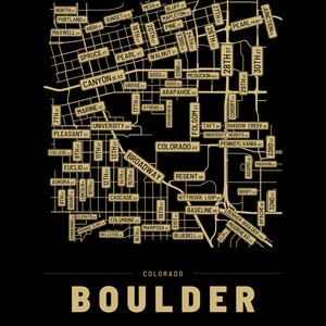 Boulder map wall art — Listing image 04 — flat