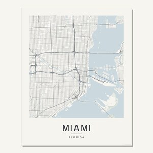 Miami map wall art — Listing image 03 — flat