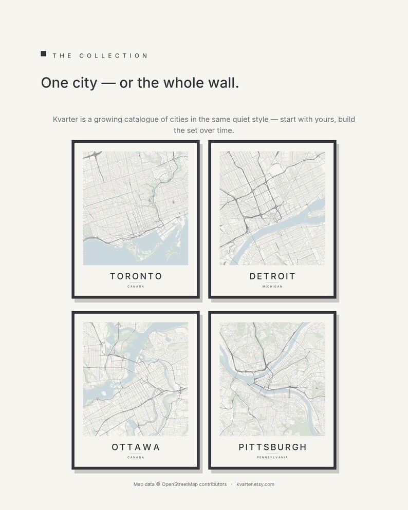 Toronto map wall art — Listing image 07 — gallerywall