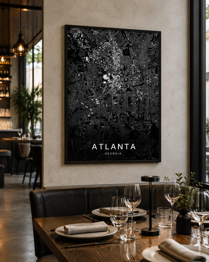 Atlanta map wall art — Listing image 05 — whatyouget
