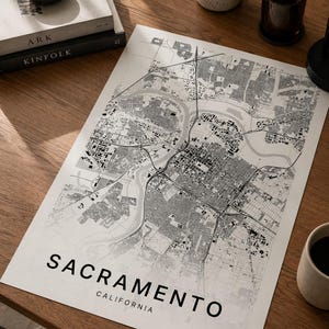 Sacramento map wall art — Listing image 04 — detail