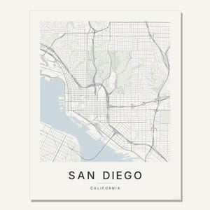 San Diego map wall art — Listing image 03 — flat