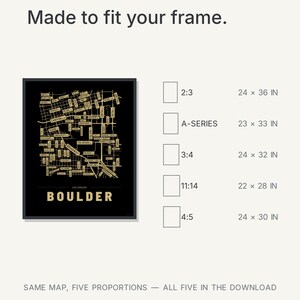 Boulder map wall art — Listing image 08 — sizes