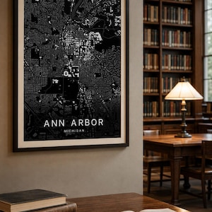 Ann Arbor map wall art — Listing image 04 — detail