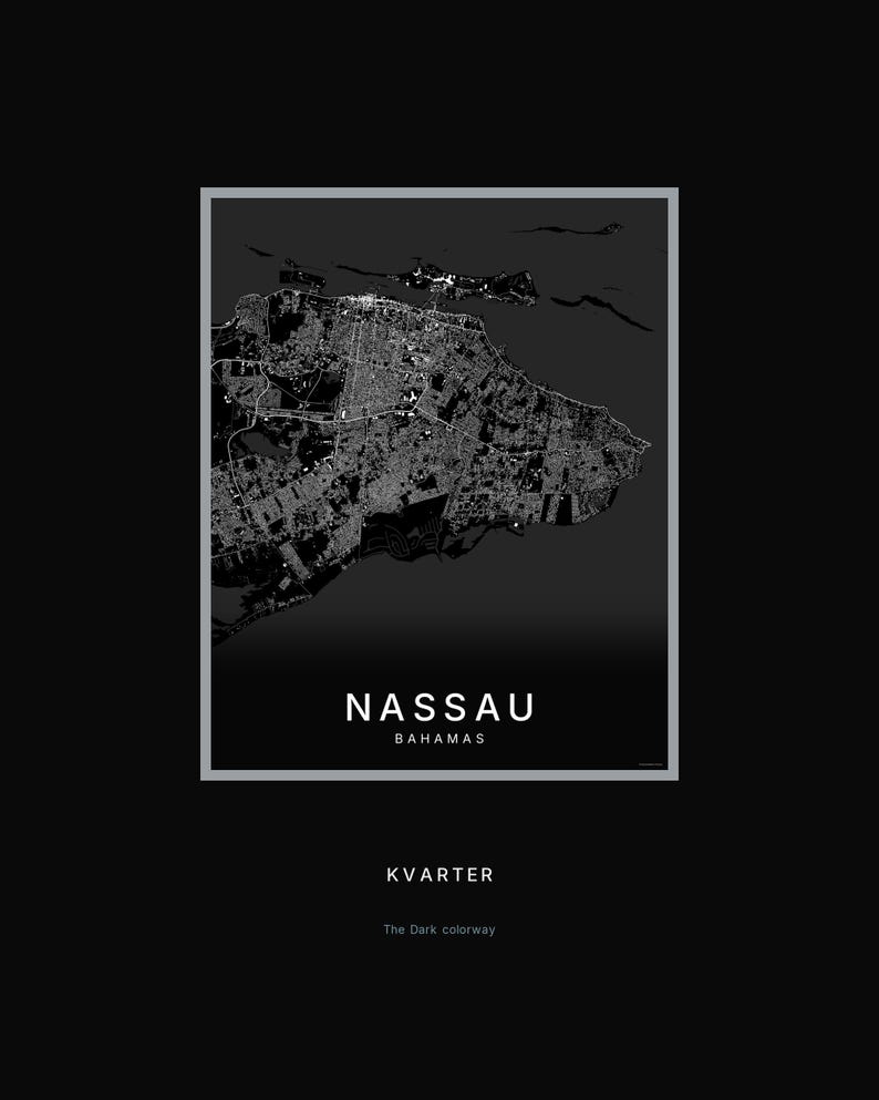 Nassau map wall art — Listing image 08 — hero dark