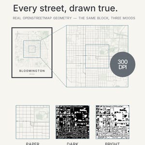 Bloomington map wall art — Listing image 05 — whatyouget