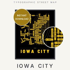 Iowa City map wall art — Listing image 01 — hero