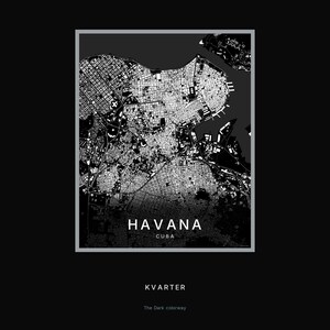 Havana map wall art — Listing image 08 — hero dark