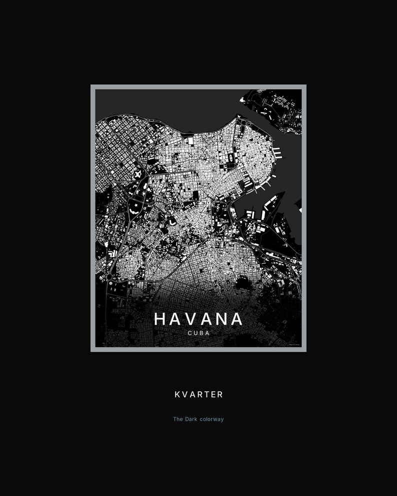 Havana map wall art — Listing image 08 — hero dark