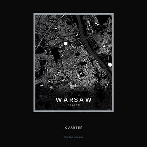 Warsaw map wall art — Listing image 08 — hero dark