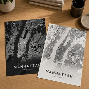 Manhattan map wall art — Listing image 04 — detail