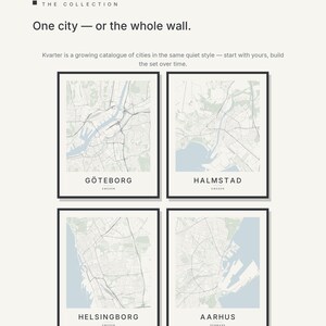 Gothenburg Map Print, Wall Art, Printable, Digital Download, Minimalist City Map, Scandi Poster, Housewarming Gift image 7