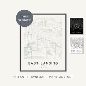East Lansing map wall art — Listing image 01 — hero