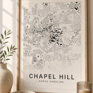 Chapel Hill map wall art — Listing image 04 — detail