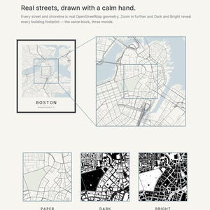 Boston map wall art — Listing image 05 — whatyouget