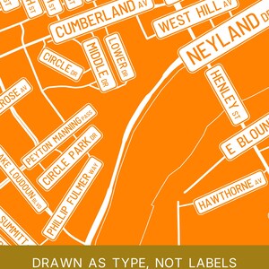 Knoxville map wall art — Listing image 06 — platecraft