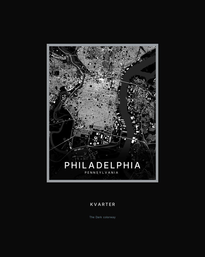 Philadelphia map wall art — Listing image 09 — brand