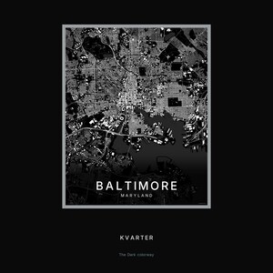 Baltimore map wall art — Listing image 08 — hero dark