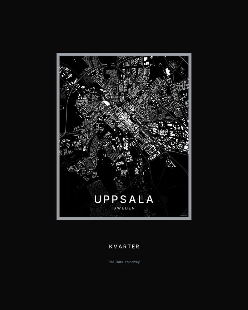 Mapa de Uppsala para imprimir, arte de parede para imprimir, download digital, pôster minimalista do mapa da cidade, decoração escandinava, presente de boas-vindas imagem 8