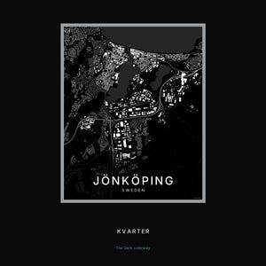 Jönköping map wall art — Listing image 08 — hero dark
