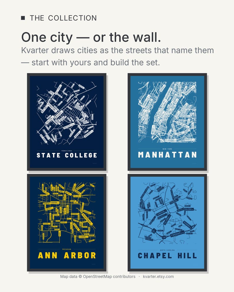 State College map wall art — Listing image 09 — theline