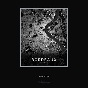 Bordeaux map wall art — Listing image 08 — hero dark