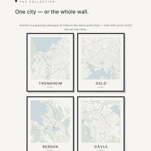 Trondheim map wall art — Listing image 07 — gallerywall