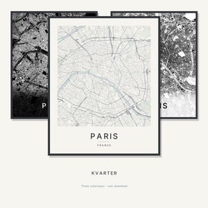Paris map wall art — Listing image 01 — hero